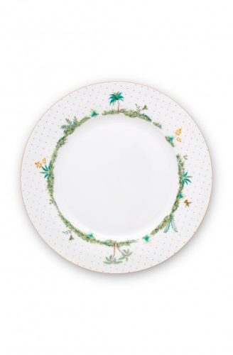 Pip Studio porcelán lapos tányér, 26,5cm,  trópusi. -Jolie Dots Gold