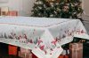 Karácsonyi asztalterítő 137x180cm gobelin, ezüst lurex-Téli Manós