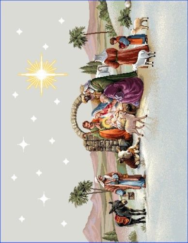 Karácsonyi tányéralátét, Betlehemi csendélet, 40x50cm