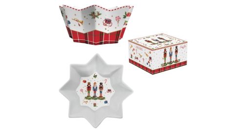 Karácsonyi porcelántál 20cm, dobozban, Vintage Nutcracker - Kerámia és porcelánáruk 