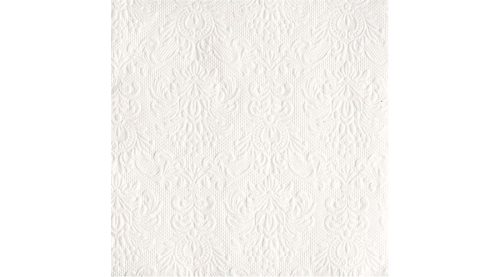 Dombornyomott papírszalvéta 33x33cm,15db-os-Elegance fehér