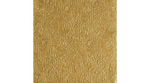 Aranyszínű dombornyomott papírszalvéta 33x33cm,15db-os-Elegance gold