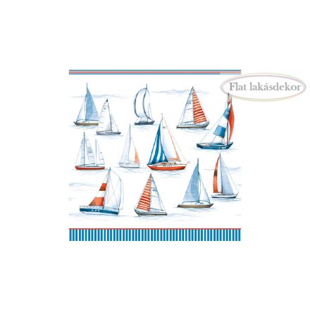 Sailing papírszalvéta 33x33cm,20db-os Vitorlás mintás