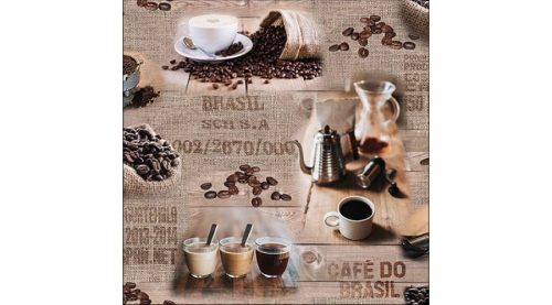 Dekorszalvéta 33x33cm,20db-os brazil kávés - Szalvéták és papír terítékkiegészítők-Brasil Coffee 