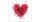 Dekor szalvéta spiros szszivek, 33x33cm, 20db-os - Heart of Hearts Red 