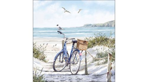 Papírszalvéta 33x33cm, 20db-os, bicikli a tengerparton -Bike at the Beach 