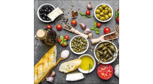 Papírszalvéta 33x33cm, 20db-os - Szalvéták és papír terítékkiegészítők-Mediterranean Food 