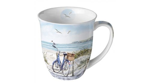 Porcelánbögre 0,4l bicikli a tengerparton - Kerámia és porcelánáruk- Bike at the Beach 