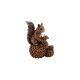 Kerámia figura, mókusmama gyerekével 8,5x13cm - Dekorációs kiegészítők