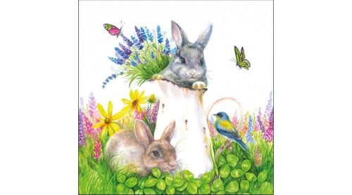 Húsvéti dekorszalvéta 33x33cm, 20db-os-Young Rabbits 