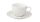 Porcelán teáscsésze+alj 250ml, fehér pöttyös -Drops White