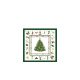 Christmas Evergreen white papírszalvéta 25x25cm, 20db-os