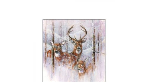 Karácsonyi papírszalvéta 25x25cm, 20db-os-Wilderness Stag