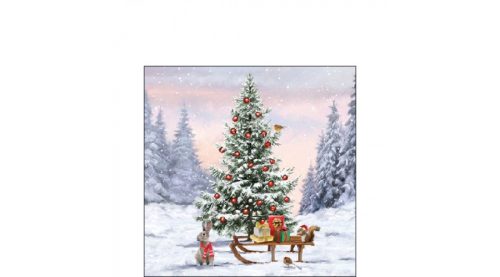 Karácsonyi dekorszalvéta 25x25cm, 20db-os - Szalvéták - Winter Animals