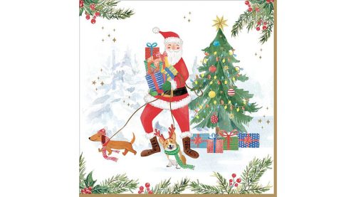 Mikulásos dekorszalvéta 33x33cm-Joyful Santa
