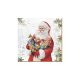 Mikulásos dekorszalvéta 33x33cm- Santa is Coming