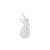 6CE0523 Kerámia mécsestartó hóember, fehér, 12x10x26cm