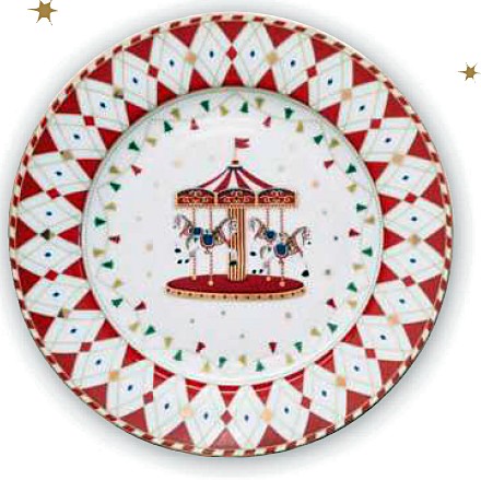 Karácsonyi Porcelán desszerttányér 19cm-Christmas Wonderland