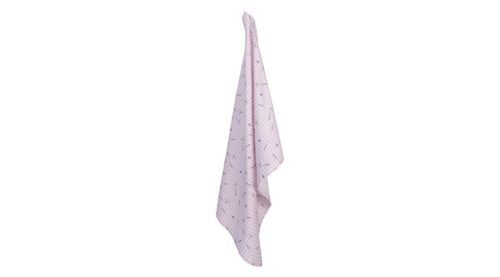 Konyharuha 50x70cm, 100% pamut, vidéki fehér lila kockás levendulás Lavender Garden - Textiltermékek